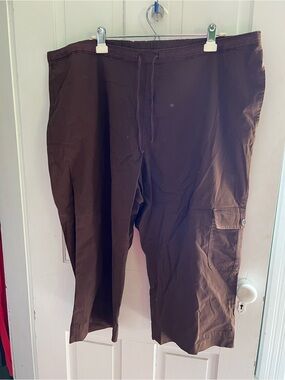 Coldwater Creek Women’s Brown Casual Cargo Pants - Drawstring Waistband